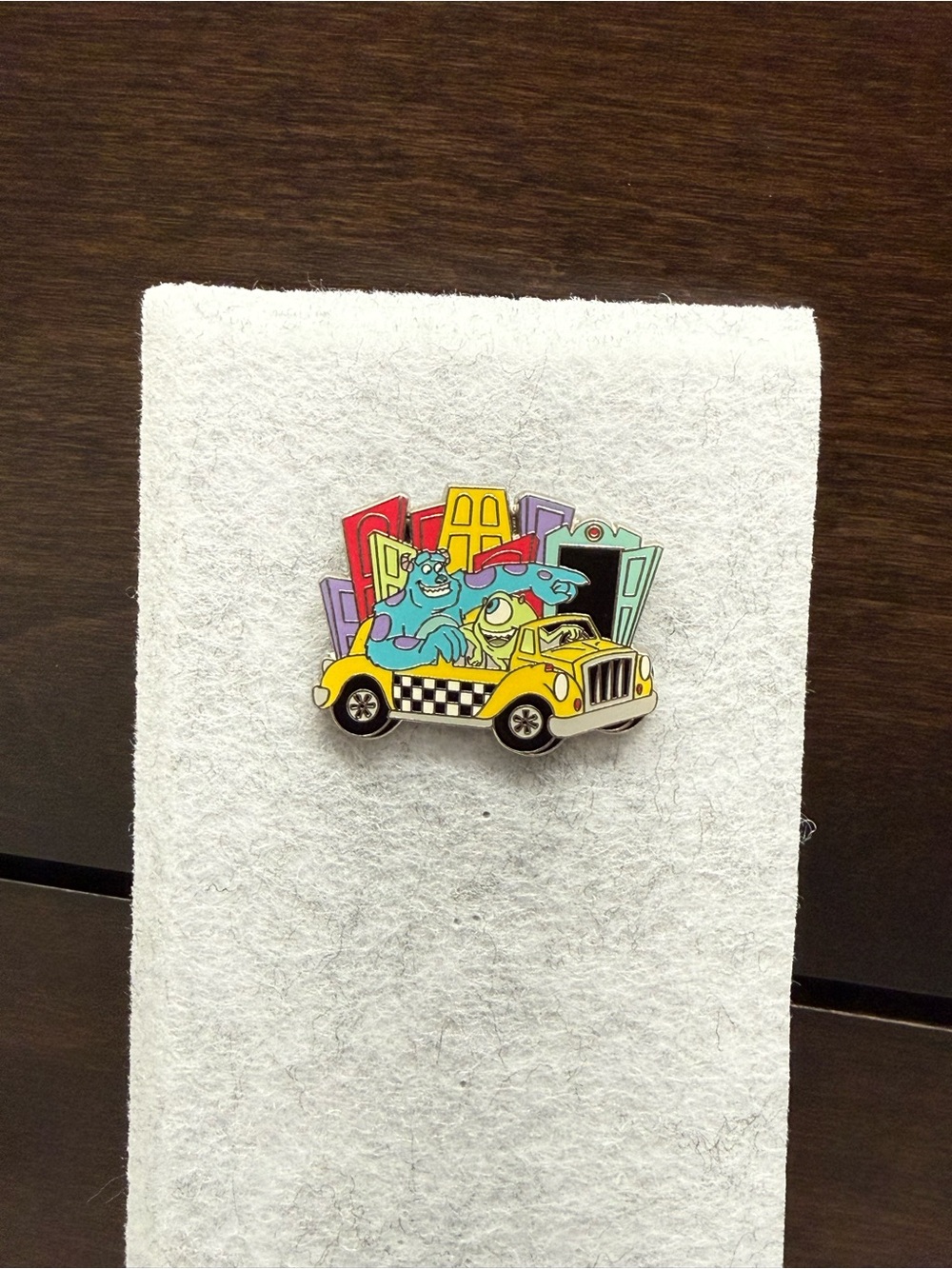 Mike and Sulley to the Rescue - Taxi Cab pin